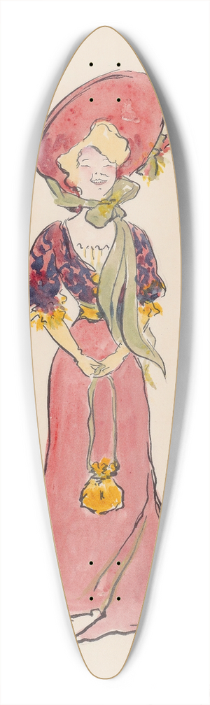 Yves Marevry - LAmour en banque 39.3 inch art pintail longboard deck