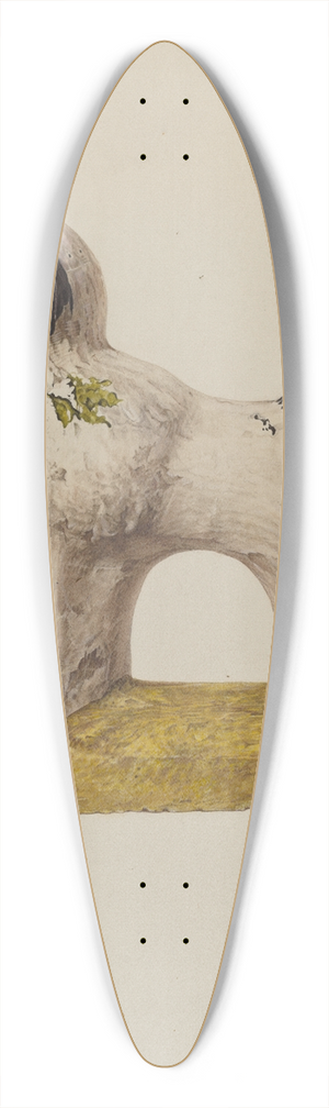 Zabelle Missirian - Chalkware Dog 39.3 inch art pintail longboard deck