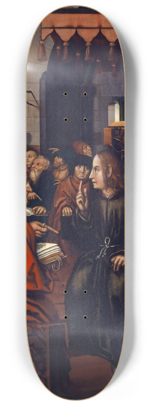 Hans Fries - Christ among the Doctors 8.25 inch art skate deck Hans Fries - Christ among the Doctors 8.25 inch art skate deck