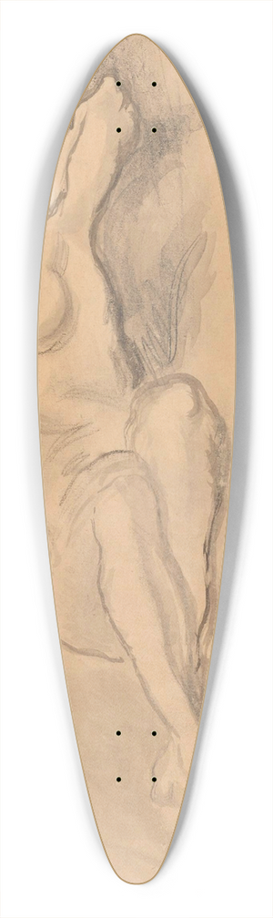 Zygmunt Waliszewski - Lying nude 39.3 inch art pintail longboard deck