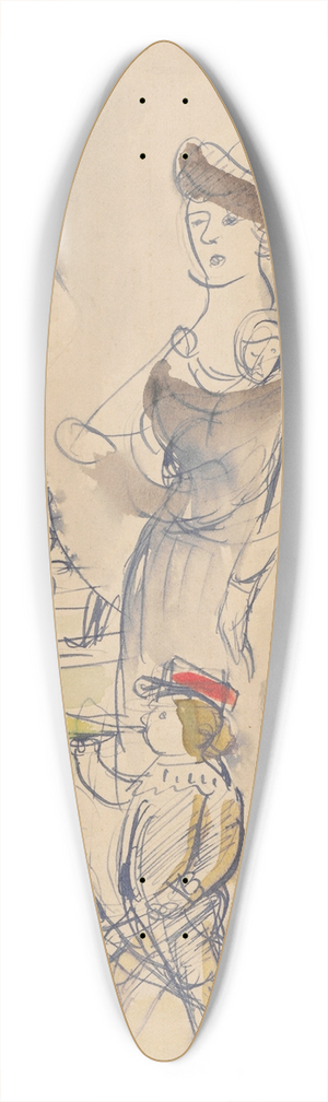 Zygmunt Waliszewski - Promenade, II 39.3 inch art pintail longboard deck