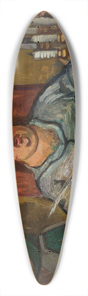Zygmunt Waliszewski - Violet nude 39.3 inch art pintail longboard deck