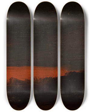 Triptych art skateboard deck of Adam Chmielowski Sunset by Adam Chmielowski (1845-1916)