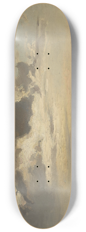Hans Gude - Cloud Study over the Sea 8.25 inch art skate deck