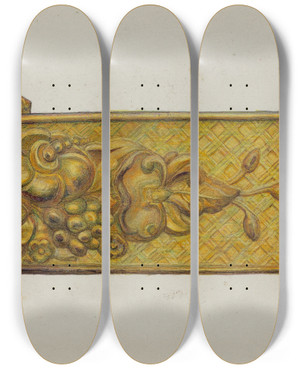 Triptych art skateboard deck of Harry Jennings Tieback_8 by Harry Jennings
