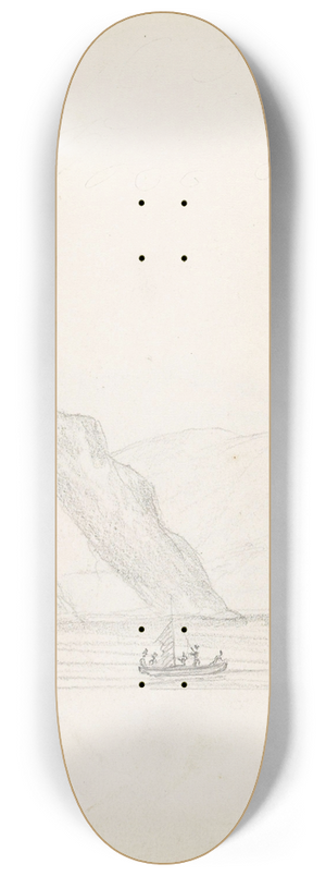 Hans Gude - Fjord og seilbt 8.25 inch art skate deck Hans Gude - Fjord og seilbt 8.25 inch art skate deck