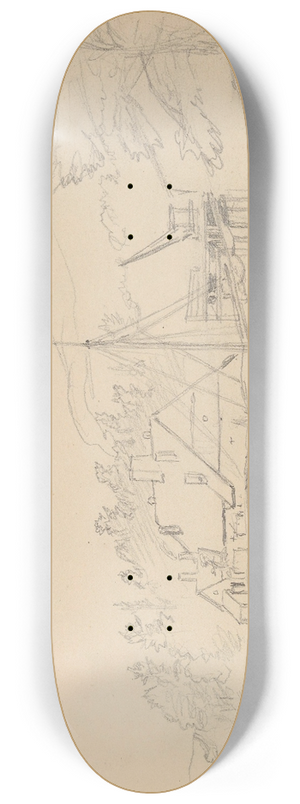 Hans Gude - Fra Christianiafjorden 8.25 inch art skate deck