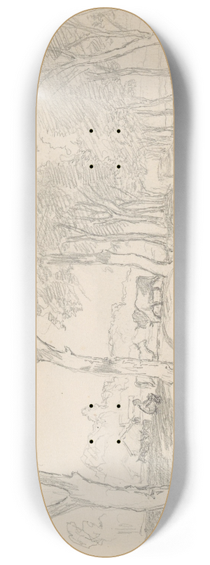 Hans Gude - Fra Fannestranda 8.25 inch art skate deck