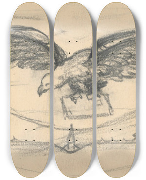 Triptych art skateboard deck of Tefan Polkorb Eagle by Stefan Polkorab