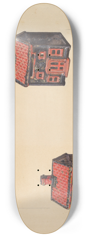 Alf Bruseth - House Coin Bank 8.25 inch art skate deck