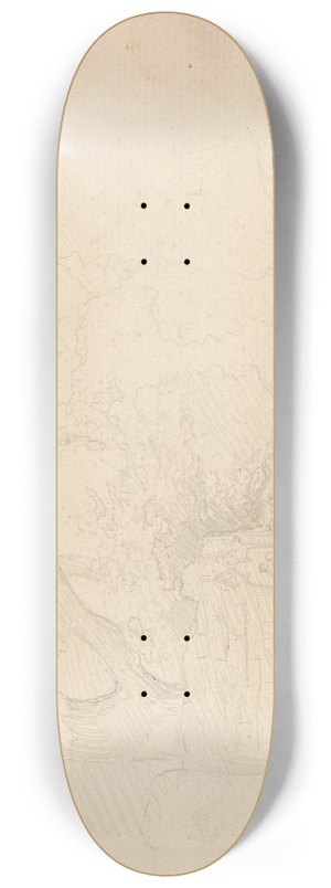 Hans Gude - Gate med trr og hagemur 8.25 inch art skate deck