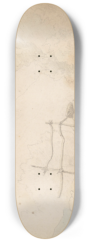 Hans Gude - Hurrungene (detalj); fra Fortunsdalen 8.25 inch art skate deck