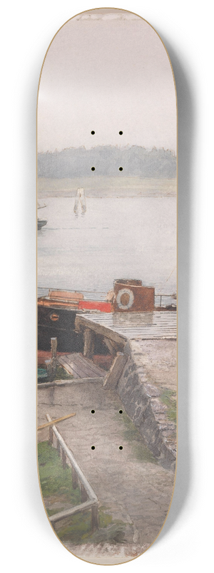Hans Gude - Jetty, Travemnde 8.25 inch art skate deck