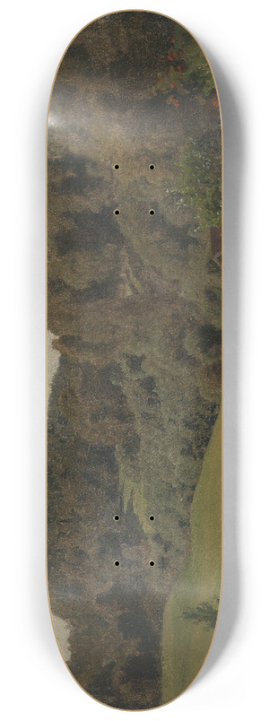 Hans Gude - Landscape at Ljan 8.25 inch art skate deck