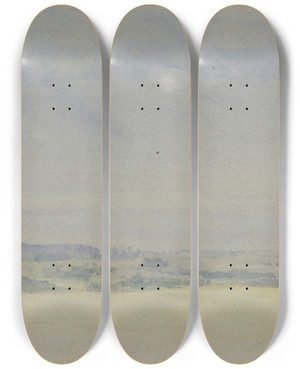 Triptych art skateboard deck of Wilhelm Amandus Beer Level by Wilhelm Amandus Beer (1837-1907)