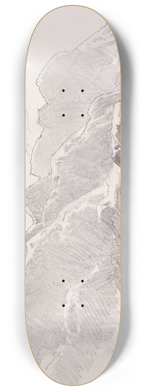 Hans Gude - Moldefjorden 8.25 inch art skate deck