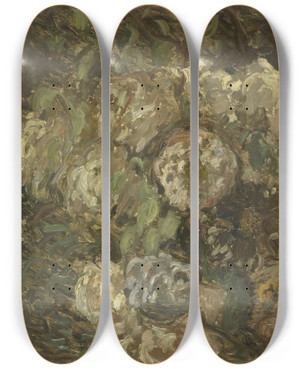 Triptych art skateboard deck of Claude Monet Bloemen by Claude Monet (1840-1926)