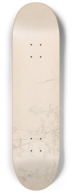 Hans Gude - Tistler og spirea, Billerud p Toten 8.25 inch art skate deck