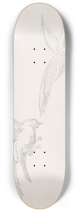 Hans Gude - Two birds 8.25 inch art skate deck