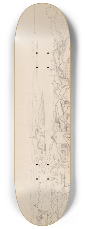 Hans Gude - Utsikt over Larvik 8.25 inch art skate deck