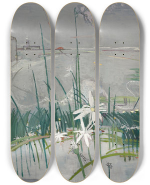Triptych art skateboard deck of Walter Kurt Wiemken Morning by Walter Kurt Wiemken (1907-1940)