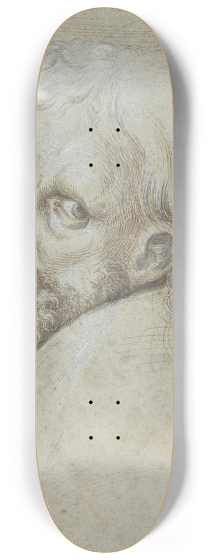 Hans Hoffmann - Head of a Bearded Man 8.25 inch art skate deck