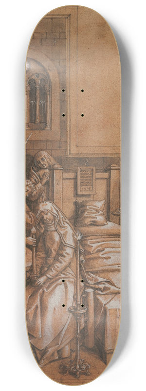 Hans Holbein The Elder - Der Tod der Maria 8.25 inch art skate deck