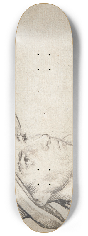 Hans Holbein The Elder - Junger Mann mit breitrandigem Hut und Halskette 8.25 inch art skate deck