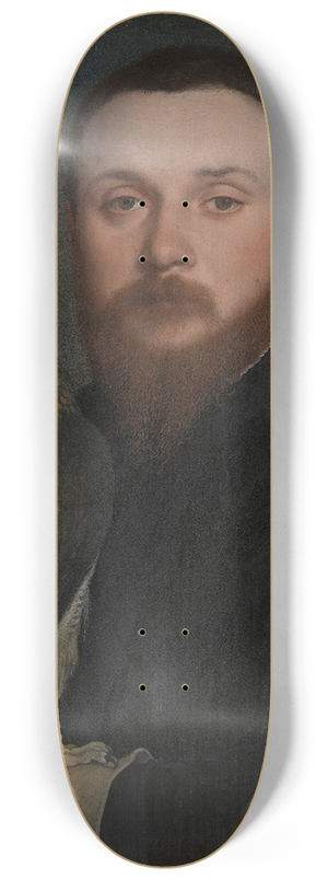Hans Holbein The Younger - Portrait of a Nobleman with a Hawk 8.25 inch art skate deck Hans Holbein The Younger - Portrait of a Nobleman with a Hawk 8.25 inch art skate deck
