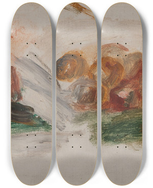 Triptych art skateboard deck of Pierreauguste Renoir Pche Et Raisins by Pierre-Auguste Renoir (1841-1919)
