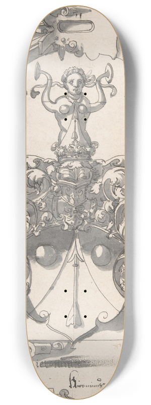 Hans Jakob Plepp - Design for Stained Glass 8.25 inch art skate deck