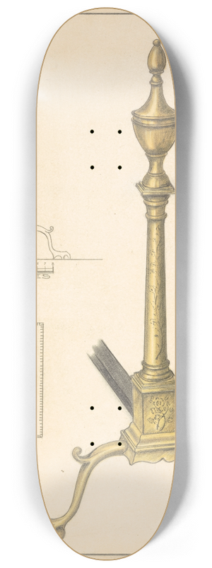 Hans Korsch - Andiron (one of pair) 8.25 inch art skate deck