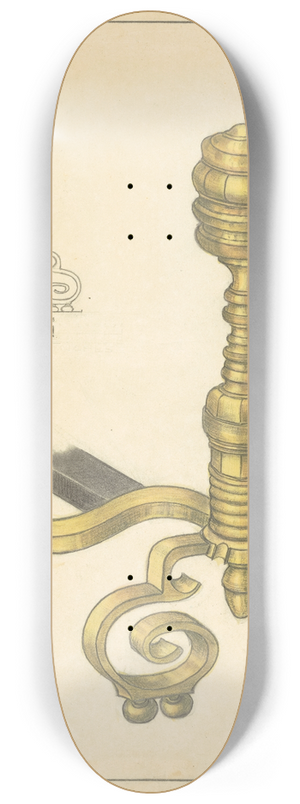 Hans Korsch - Andiron (one of pair) 8.25 inch art skate deck