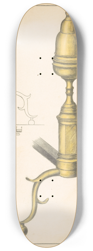 Hans Korsch - Andiron (one of pair) 8.25 inch art skate deck