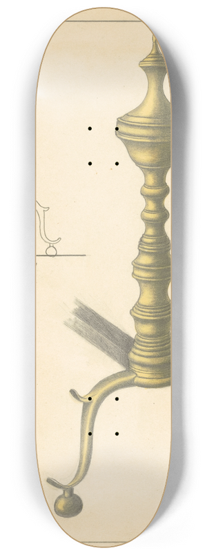 Hans Korsch - Andiron (one of pair) 8.25 inch art skate deck