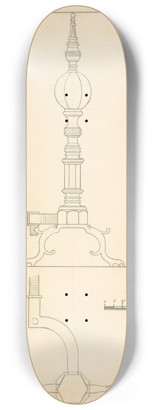 Hans Korsch - Andiron (one of pair) 8.25 inch art skate deck