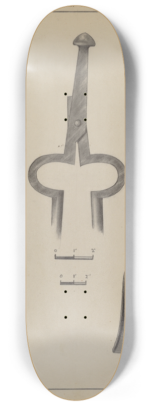 Hans Korsch - Fire Tongs and Shovel 8.25 inch art skate deck