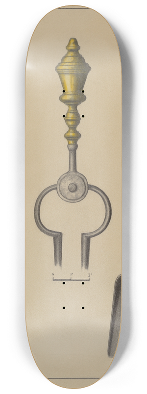 Hans Korsch - Fire Tongs and Shovel 8.25 inch art skate deck