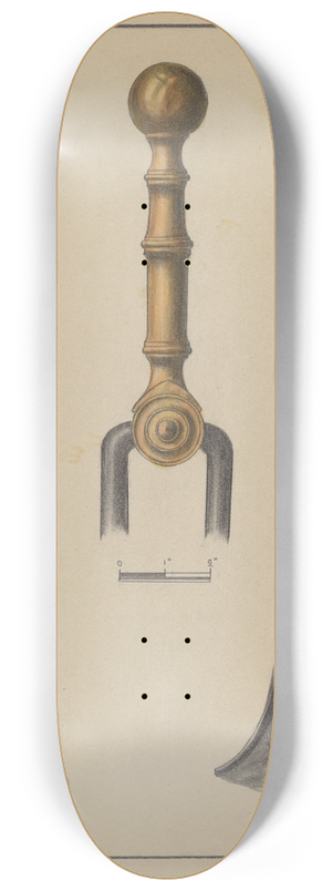Hans Korsch - Fire Tongs, Shovel, and Jamb Hooks 8.25 inch art skate deck
