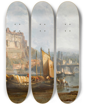 Triptych art skateboard deck of James Webb Heidelberg by James Webb (1825-1895)