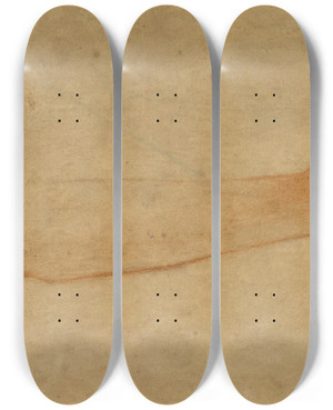 Triptych art skateboard deck of Pascaladolphejean Dagnanbouveret Etude De Bras_1 by Pascal-Adolphe-Jean Dagnan-Bouveret (1852-1929)