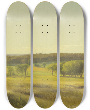 Triptych art skateboard deck of William Hart Bennington Vermont by William Hart (1823-1894)