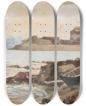 Triptych art skateboard deck of Marie Egner Arbe_2 by Marie Egner (1850-1940)