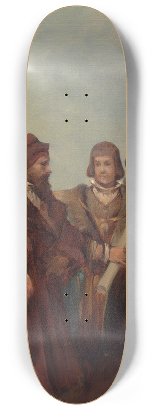 Hans Makart - Entwurf zum Festzug 1879  Drei Maschinenbauer 8.25 inch art skate deck