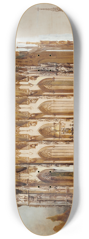 Hans Makart - Gotische Grabkirche St. Michael, Seitenansicht 8.25 inch art skate deck
