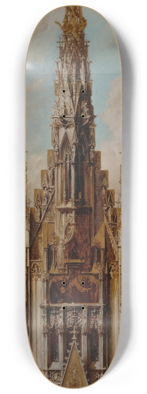 Hans Makart - Gotische Grabkirche St. Michael, Turmfassade 8.25 inch art skate deck