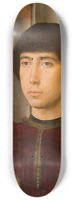 Hans Memling - Portrait of a Young Man 8.25 inch art skate deck