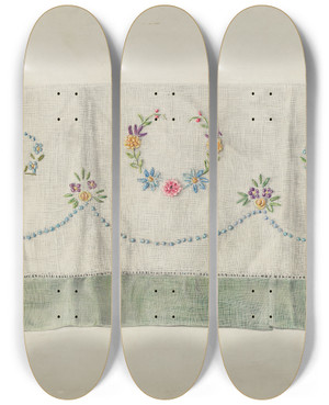 Triptych art skateboard deck of John Hall Towel by John Hall