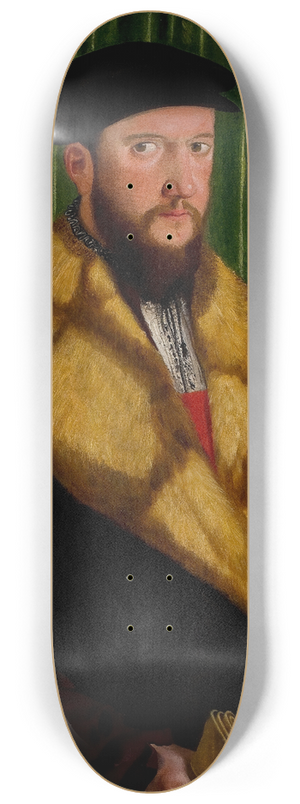 Hans Mielich - Portrait of a Gentleman 8.25 inch art skate deck