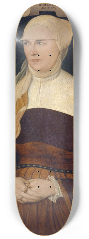 Hans Mielich - Portrait Of Anna Hungerl, Wife Of The Munich Councillor Joseph Schowinger Von Wyl 8.25 inch art skate deck